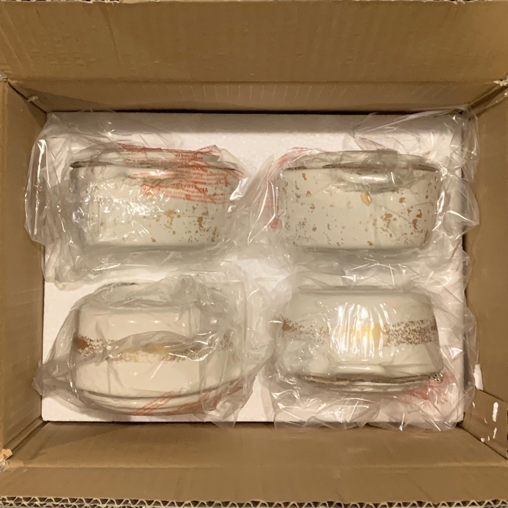- Ayesha Curry 4-Piece 10-oz Mini Casseroles with Gold Detail - Picture 4 of 4